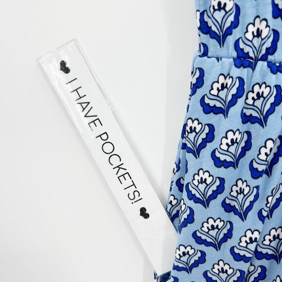 Boden Flutter Sleeve Jersey Dress Dusty Blue Oriental Bud Womens Size 12R - Picture 13 of 14